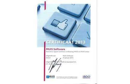 BDO-certificering voor MUIS Software